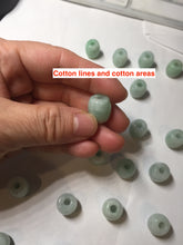 Load image into Gallery viewer, 13.5/12.5mm Type A 100% Natural light apple green/sunny green Jadeite Jade LuluTong (Every road is smooth) olive shape pendant group PA136
