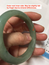 Load image into Gallery viewer, 卖了 55mm Certified Type A 100% Natural Oily Dark Green Gray Black(油青) Jadeite Jade Bangle PH258-7155
