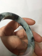Load image into Gallery viewer, 56.2mm certified 100% natural type A dark green/purple/white jadeite jade bangle PF18-3423
