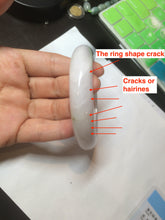 Load image into Gallery viewer, 57.5mm Certified 100% natural Type A sunny green/purple jadeite jade bangle AX90-1457
