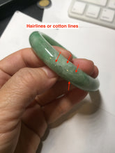 Load image into Gallery viewer, 58.4mm Certified Type A 100% Natural sunny green gray Jadeite Jade bangle PA119-9890
