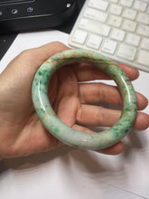 Load image into Gallery viewer, 58mm Certified Type A 100% Natural Sunny Green Brown with Green Floating Flowers Spring on Old Branches (春生旧枝) round cut Jadeite Jade Bangle PC210-6227

