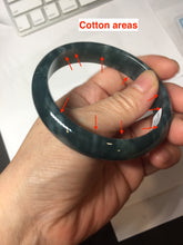 Load image into Gallery viewer, 59mm Certified Type A 100% Natural dark green/blue/gray/black Guatemala Jadeite bangle PJ139-1480
