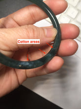 Load image into Gallery viewer, Sold！ please don't oder. Thanks. 57mm Certified Type A 100% Natural dark green/blue/gray round cut Guatemala Jadeite jade bangle PJ15-9676
