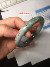 Load image into Gallery viewer, 52.5mm Certified Type A 100% Natural green purple round cut jadeite Jade bangle PJ37-0284
