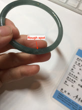 Load image into Gallery viewer, 56.5mm Certified Type A 100% Natural icy watery green/blue/black/gray slim round cut Guatemala Jadeite bangle PC67-7027
