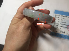 Load image into Gallery viewer, 51.2mm Certified  Type A 100% Natural light green purple jadeite jade bangle AA100-9100
