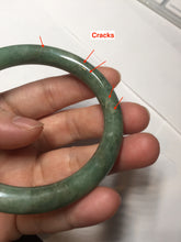 Load image into Gallery viewer, 55.5mm Certified 100% natural Type A dark green/brown round cut jadeite jade bangle BM10-5373
