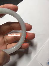 Load image into Gallery viewer, 54.4mm certified 100% natural Type A light green white purple round cut jadeite jade bangle AA121-4903

