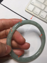 Load image into Gallery viewer, Sold, please don't order. Thanks. 64.7mm Certified type A 100% Natural light green round cut Jadeite bangle J143-(1947)
