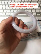 Load image into Gallery viewer, 59.5mm certified 100% Natural type A light purple white Jadeite Jade bangle PC249-0347
