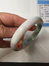Load image into Gallery viewer, 60.6mm certified 100% Natural sunny green/white/purple/brown Jadeite Jade bangle AZ165-4034
