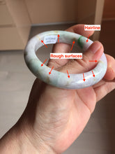 Load image into Gallery viewer, 55.6mm Certified 100% natural Type A sunny Green Yellow Light Purple(Fu Lu Shou) jadeite jade bangle PH249-0511

