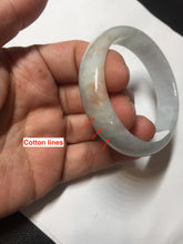 Load image into Gallery viewer, 49mm Certified Type A 100% Natural light green red oval Jadeite Jade bangle BM68
