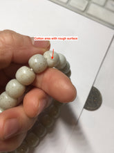 Load image into Gallery viewer, 10x8mm 100% Natural beige white brown vintage style  flying dandelions Osmanthus fragrans cake(桂花糕) nephrite Jade bead bracelet HT133
