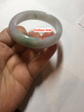 Load image into Gallery viewer, 51mm certified 100% natural Type A icy watery light green purple oval jadeite jade bangle PB209-2837
