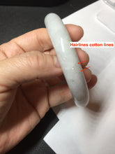 Load image into Gallery viewer, 58mm Certified Type A 100% Natural white chubby round cut Jadeite Jade bangle AX124-4586
