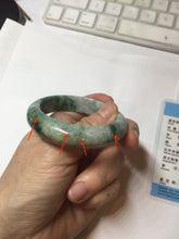 Load image into Gallery viewer, 50.4mm Certified 100% natural Type A sunny green dark green/gray/black oval jadeite jade bangle PD133-6294
