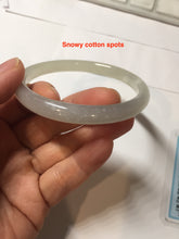 Load image into Gallery viewer, 58.8mm Certified 100% Natural light yellow/gray/pale pink slim nephrite jade bangle HN71-9076
