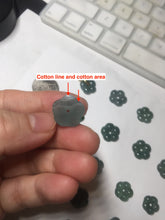 Load image into Gallery viewer, 100% Natural type A icy watery blue green gray Guatemala jadeite Forget-Me-Not(勿忘我) Flower Pendant group BP180
