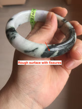 Load image into Gallery viewer, 57.8mm certified  100% natural light green/purple jadeite jade bangle F110-6206
