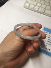 Load image into Gallery viewer, 50mm Certified Type A 100% Natural icy watery light purple green white slim Jadeite Jade bangle PJ55-2049
