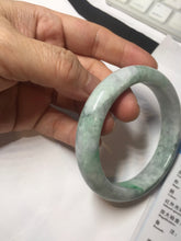 Load image into Gallery viewer, 58mm certified 100% natural type A sunny green/purple/white/gray jadeite jade bangle PJ69-2986
