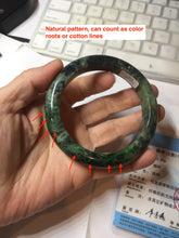 Load image into Gallery viewer, 59mm certificated Type A 100% Natural dark green/brown/black Jadeite Jade bangle AA103-9776
