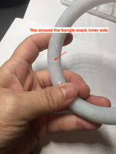 Load image into Gallery viewer, 74.5mm certified Type A 100% Natural light green white round cut plus size Jadeite Jade bangle BP171-(1257)
