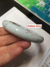 Load image into Gallery viewer, 60.5mm Certified Type A 100% Natural light green/white/brown Jadeite Jade bangle AH81-0428
