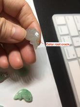 Load image into Gallery viewer, 100% Natural type A clear/ sunny green/ purple jadeite jade 3D fish Pendant BL71
