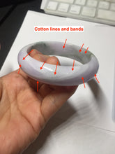 Load image into Gallery viewer, 54.5mm certified 100% natural Type A green light purple Distant Hills in Mist jadeite bangle PA185-4757
