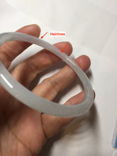 Load image into Gallery viewer, 59.6mm Certified Type A 100% Natural white/light purple round cut Jadeite Jade bangle BG216-8574
