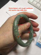 Load image into Gallery viewer, 62mm Certified Type A 100% Natural dark green red Jadeite bangle PD152-6271
