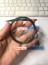 Load image into Gallery viewer, 58.2mm Certified Type A 100% Natural dark green/blue/gray/black Guatemala Jadeite bangle pj96-3462
