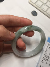 Load image into Gallery viewer, 52.8mm Certified type A 100% Natural green white light purple Jadeite bangle PE30
