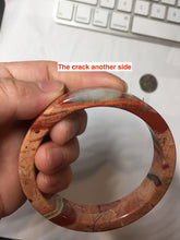 Load image into Gallery viewer, 56mm 100% natural red pink jasper stone(红碧玉,鸡血石) square bangle SY115 Add on item.
