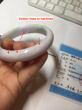 Load image into Gallery viewer, 59.5mm certified 100% natural Type A sunny green/purple white jadeite jade bangle PC197-1217

