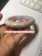 Load image into Gallery viewer, 59.5mm certified 100% natural Type A sunny green/purple white jadeite jade bangle PC198-1215
