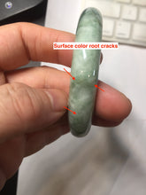 Load image into Gallery viewer, 55.2mm certified Type A 100% Natural dark green gray Jadeite Jade bangle BS113-6644
