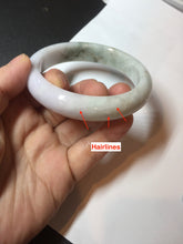 Load image into Gallery viewer, 59mm Certified Type A 100% Natural light green purple yellow (FU LU SHOU) Jadeite Jade bangle BM86-4497
