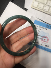 Load image into Gallery viewer, 58.4mm Certified Type A 100% Natural dark green/blue/gray/black Guatemala Jadeite bangle AZ169-3456
