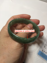 Load image into Gallery viewer, 52.8mm certified 100% natural Type A forest green dark green jadeite jade bangle BP15-8593
