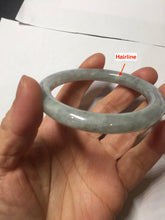 Load image into Gallery viewer, 53.5mm Certified Type A 100% Natural light green purple round cut Jadeite bangle PD203-3923
