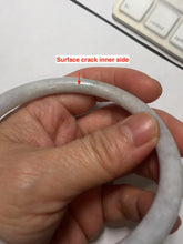 Load image into Gallery viewer, 65.2mm Certified type A 100% Natural light purple white round cut Jadeite bangle J142-(1937)
