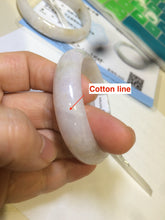 Load image into Gallery viewer, 46-48mm certified Type A 100% Natural light purple/brown/white/black kids oval Jadeite Jade bangle Group F98
