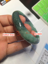 Load image into Gallery viewer, 55.5mm certified 100% natural Type A dark green/sunny green  jadeite jade bangle AX5-2839
