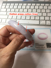 Load image into Gallery viewer, 54.5mm certified 100% Natural type A light purple white Jadeite Jade bangle PC250-0353
