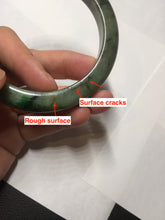 Load image into Gallery viewer, 58.5mm Certified 100% natural Type A dark green/black jadeite bangle PD31-9808
