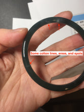 Load image into Gallery viewer, 58mm Certified Type A 100% Natural dark green/blue/gray/black gradient Guatemala slim round cut Jadeite bangle PE88-5516
